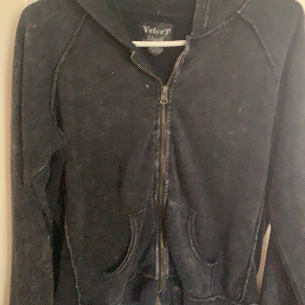 Black Rhinestone Cross Hoodie - Picture 3 of 4